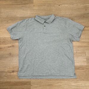 Grey Casual L.L. Bean Polo Shirt Collared Mens Size XXL Regular Fit